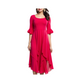 Cotton: Casual Elegance Dress (Red)