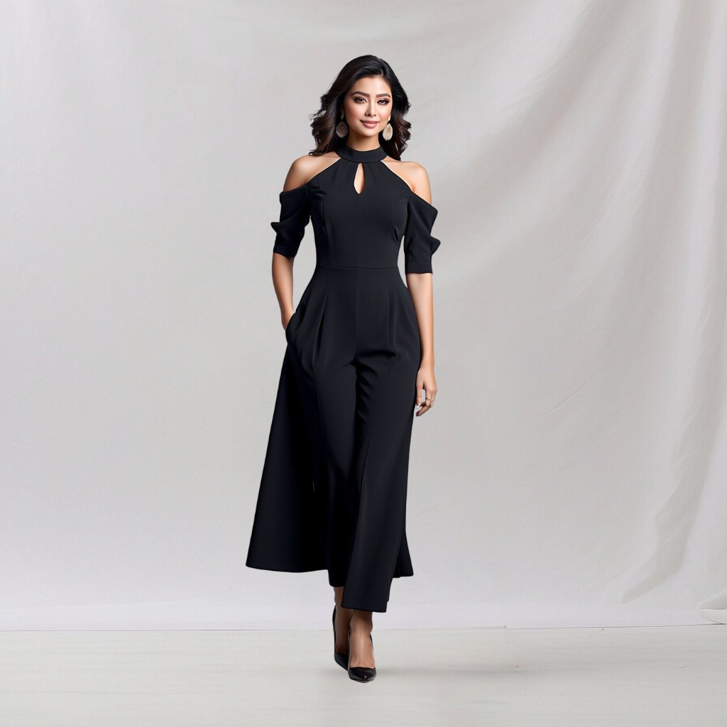 Crepe: Chic Office Dress (Black)  House of supr made to fit dress, customized, tailor made dress, make in your measurement, size, office wear, smart casual, casual dress in work office