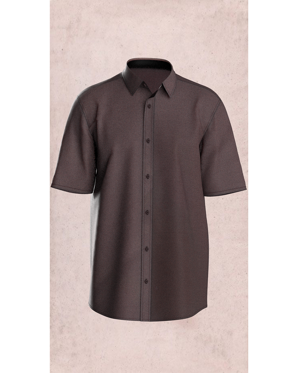 Japanese cotton men's shirt (Brown)