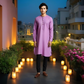 AiryComfort Breathable Cotton Kurta  (Deep Pink)