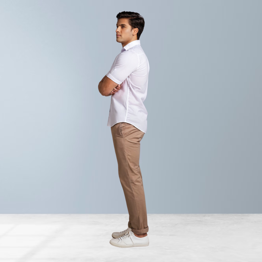 Linen solid shirt (White)