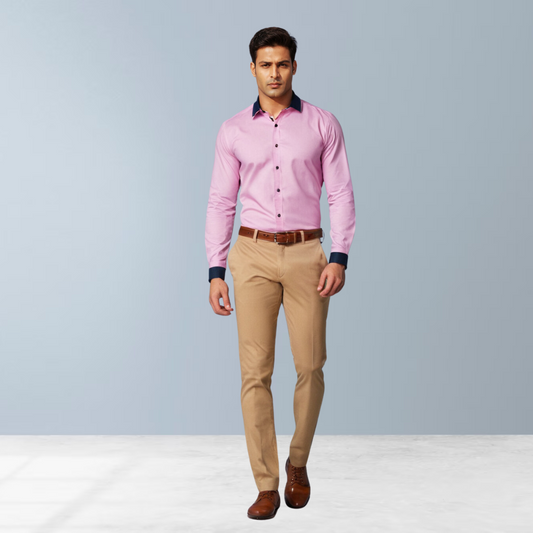 Linen premium  shirt (Pink)