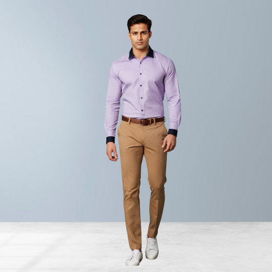 Linen premium  shirt (Violet)