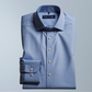 Cotton blend solid color men's casual shirt (Light Blue )