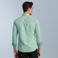 Cotton blend solid color men's casual shirt (Mint)