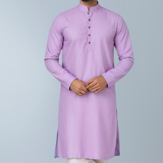 SoftAir Cotton Kurta (Lavendar)