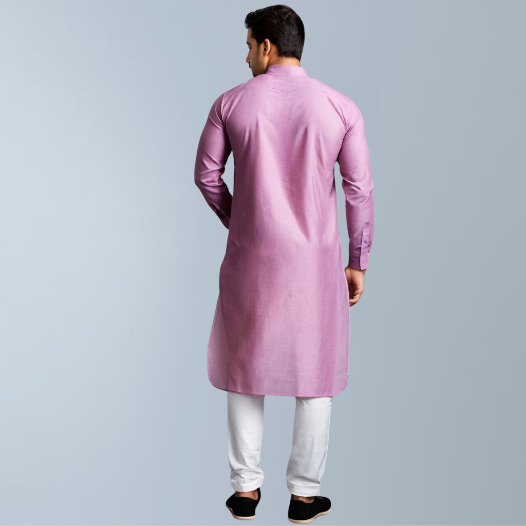 AiryComfort Breathable Cotton Kurta  (Deep Pink)