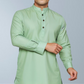 LushGreen Cotton Kurta   (Lime)