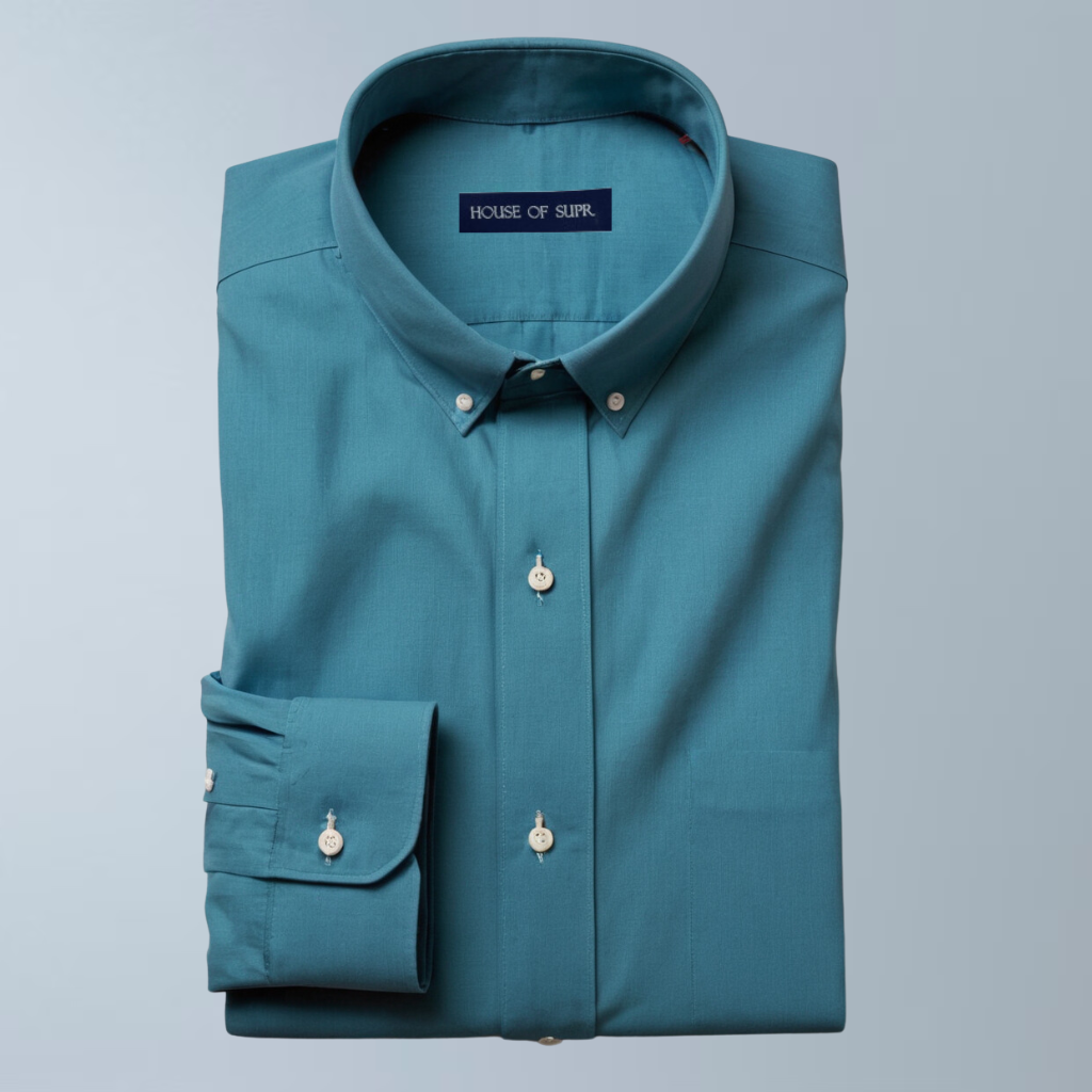 Quick-Drying Linen Shirt (Cyan)