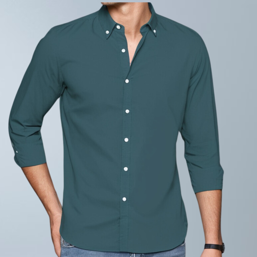 Eco-Friendly Linen Shirt (Mineral Green)