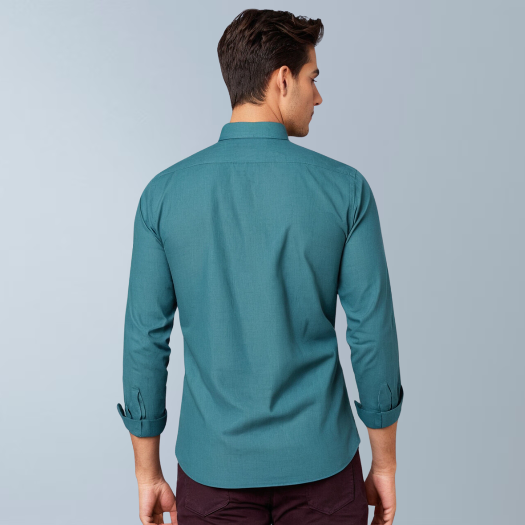 Quick-Drying Linen Shirt (Cyan)