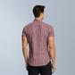 Check Printed Men's shirt (Red)