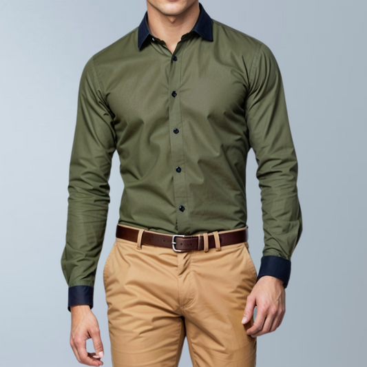 Linen premium  shirt (Green)