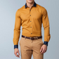 Linen premium  shirt (Burnt Yellow)