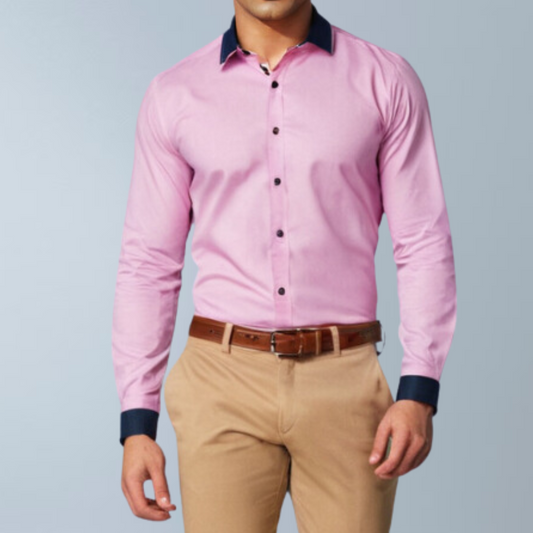 Linen premium  shirt (Pink)