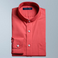 Cotton blend solid color men's casual shirt (Copper Rust)