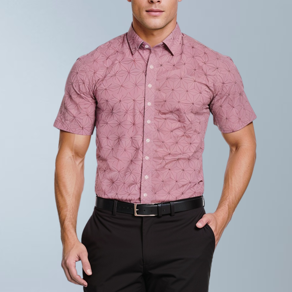 Pentagon printed  men's shirt (Pink)