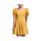 Cotton: Fashionable Layered Dress (Yellow)