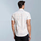 Square Check printed men's shirt (White)