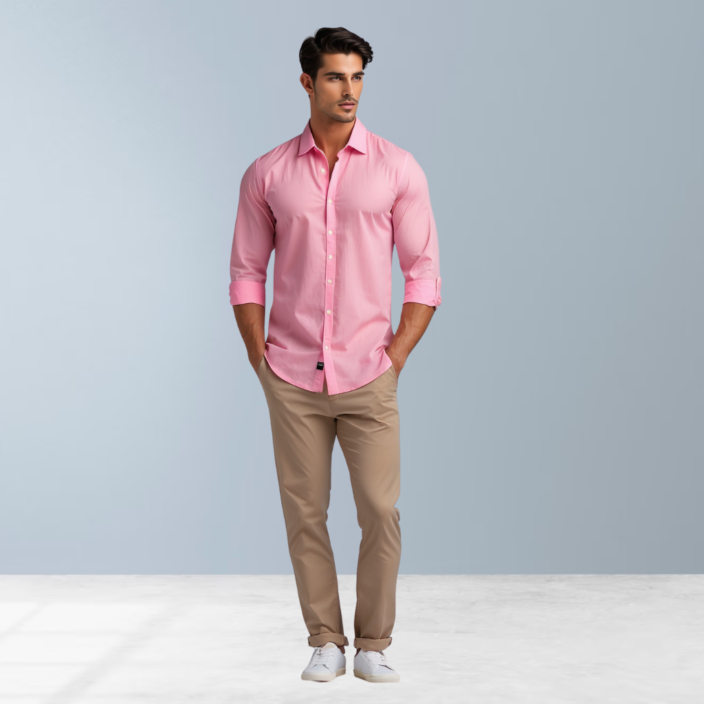 Eco-Friendly Linen Shirt (Pink)