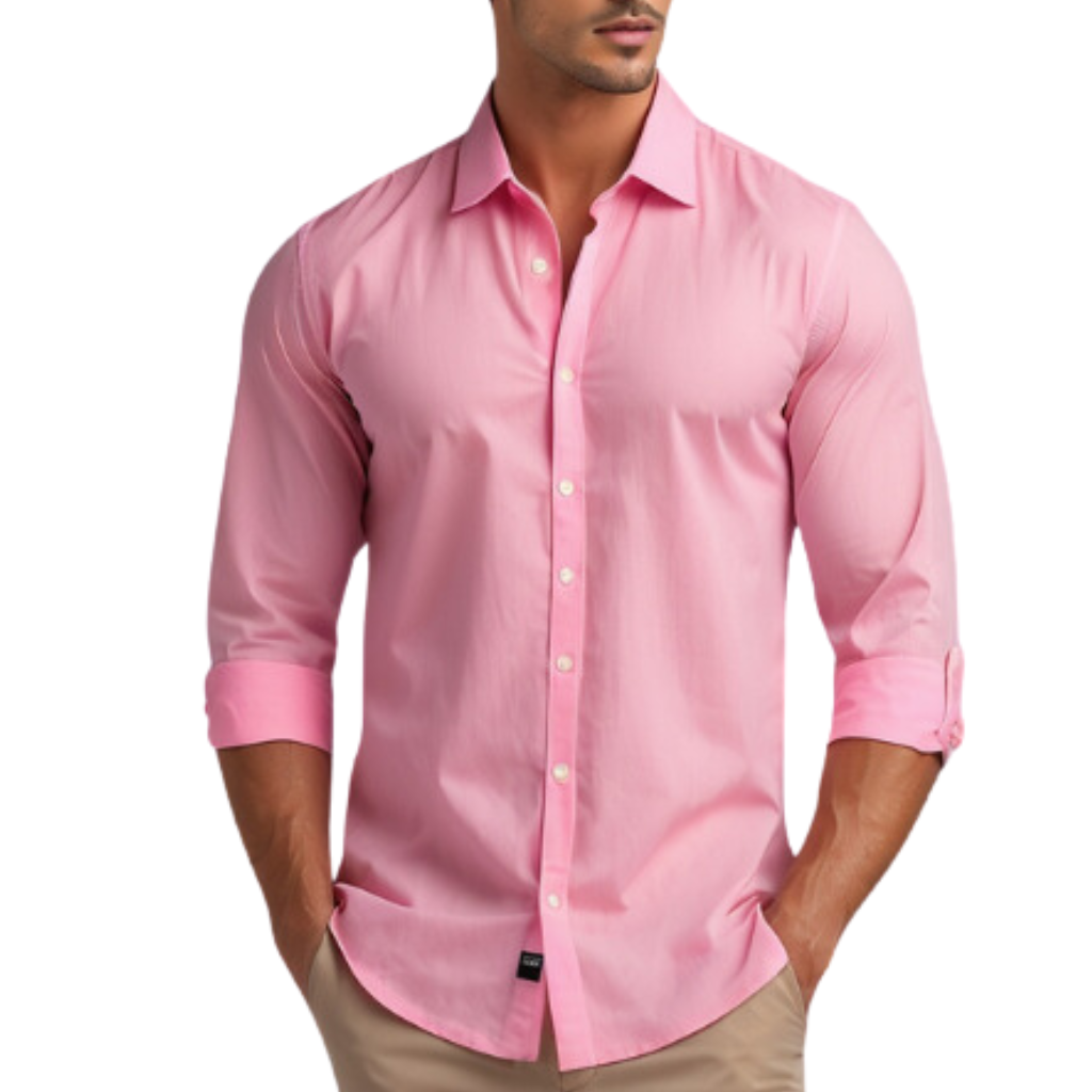 Eco-Friendly Linen Shirt (Pink)