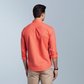 Cotton Linen solid men's shirt (Orange)