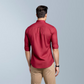 Cotton blend solid men's shirt (Red)