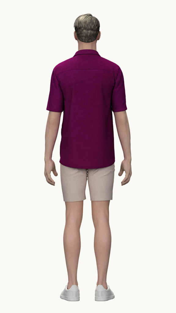 Solid cotton men's shirt (Deep Violet)