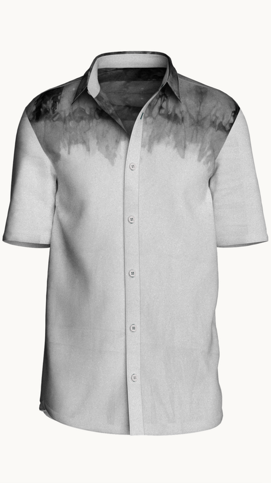 Tie Dye cotton men's shirt, (Black)