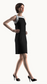 Linen short dress (Black)