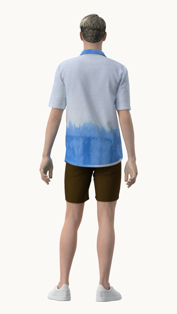 Tie Dye cotton mens shirt (Blue)