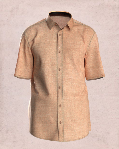 Japanese cotton men shirt (Light Salmon)