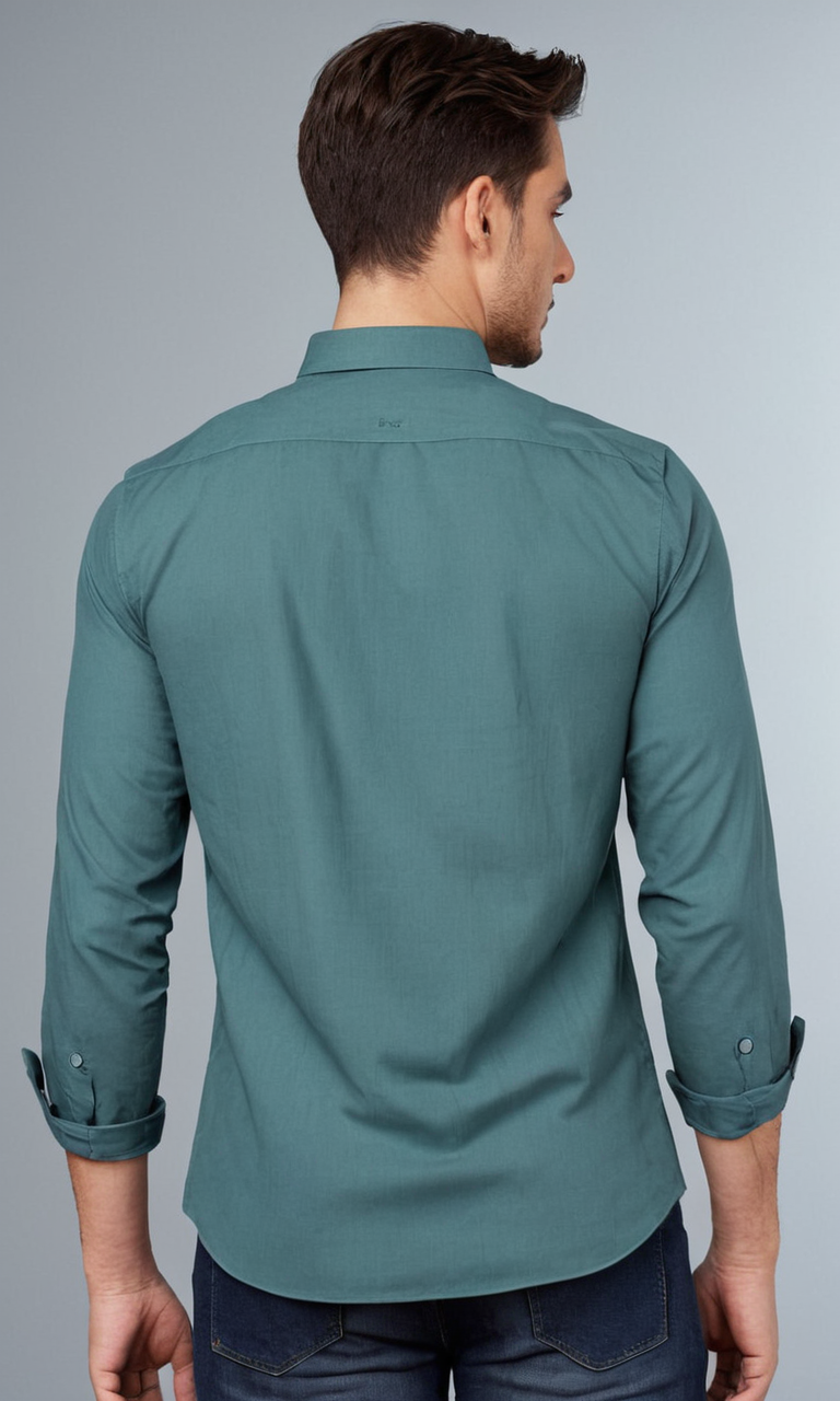 Eco-Friendly Linen Shirt (Mineral Green)