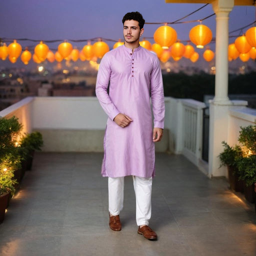 SoftAir Cotton Kurta (Lavendar)