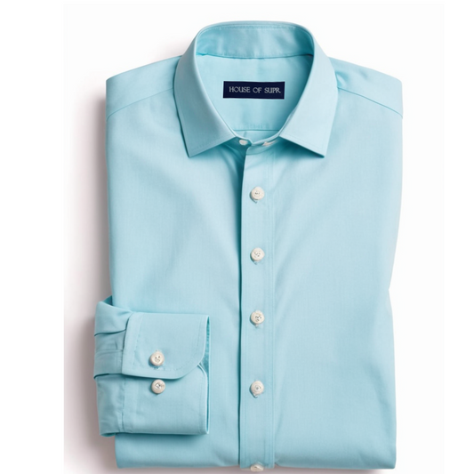 Solid cotton mens shirt (Light blue)